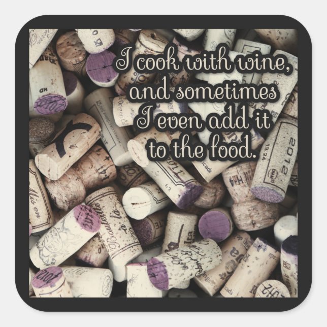 Wine Corks Quote stickers (Front)
