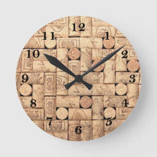 Wine Corks Round Clock