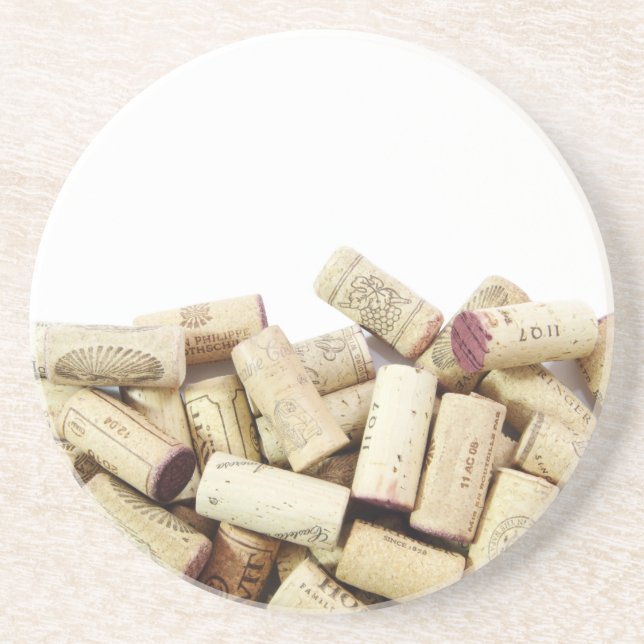 Wine Corks Sandstone Coaster (Front)