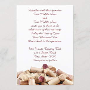 Wine Corks Wedding Invitations