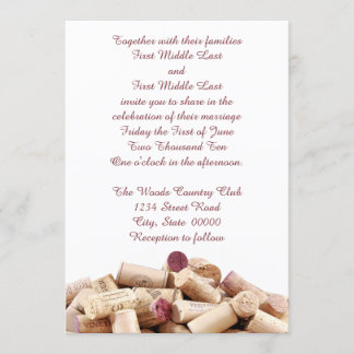 Wine Corks Wedding Invitations