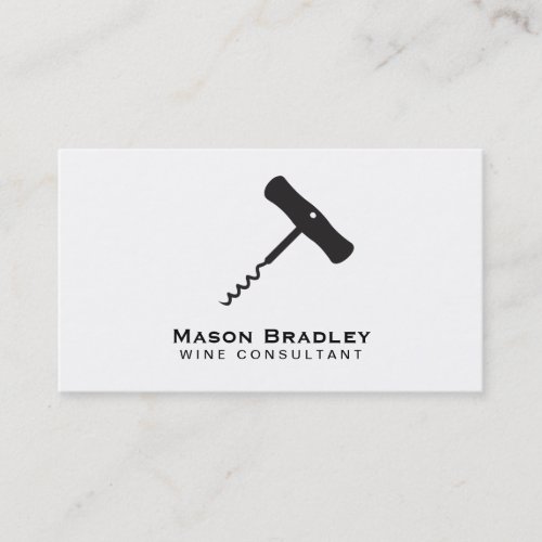 Wine  Corkscrew Business Card