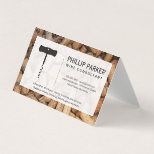 Wine   Corkscrew (cork pile) frame Business Card