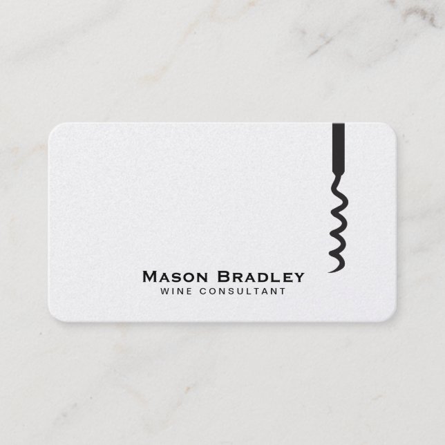 Wine | Corkscrew II Business Card (Front)