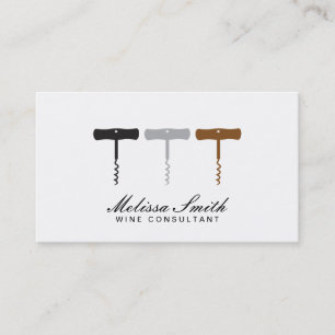 Wine   Corkscrews (Schedule Cards) Business Card