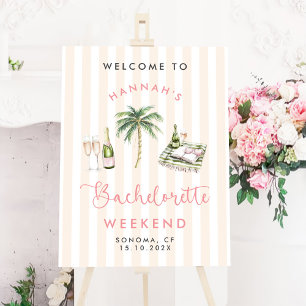Wine Country Bachelorette Weekend Welcome Sign