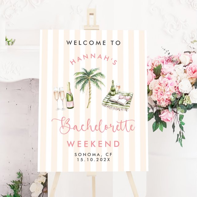 Wine Country Bachelorette Weekend Welcome Sign (Creator Uploaded)