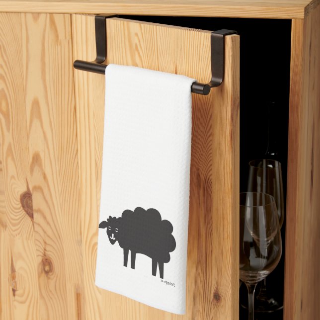 Wine Country Black Sheep Kitchen Towel (Thirds Fold)