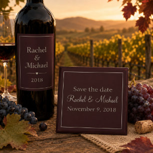 Wine Country Elegance Save the Date Wedding Magnet