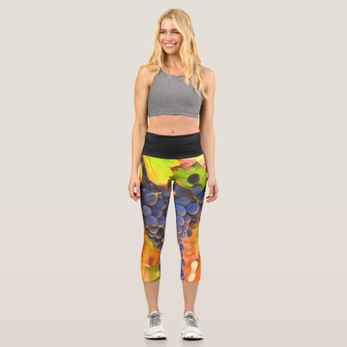 Wine Country Fun Capri Leggings