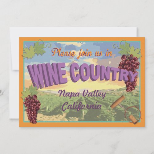 Wine Country Getaway Bachelorette Weekend Invite