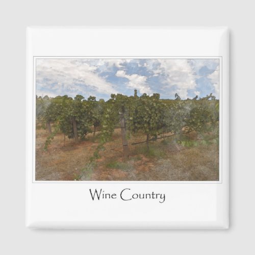 Wine Country Grape  Vineyard for Wine Theme Magnet