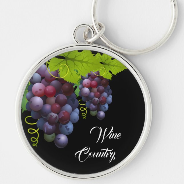 Wine Country Grapes  keychain (Front)