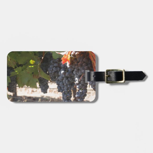 Wine Country Grapes Luggage Tag (Front Horizontal)