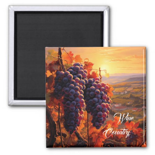 Wine Country Grapes Magnet