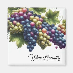 Wine Country Grapes Magnet