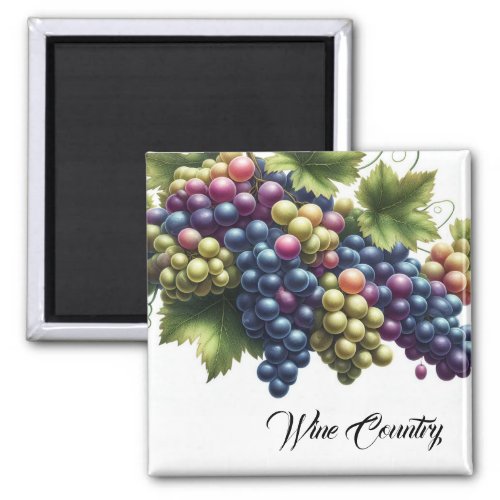 Wine Country Grapes  Magnet