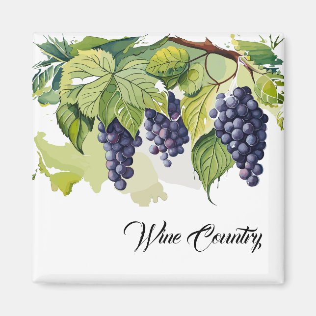 Wine Country Grapes  Magnet (Front)
