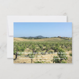 Wine Country Moving Announcement Card