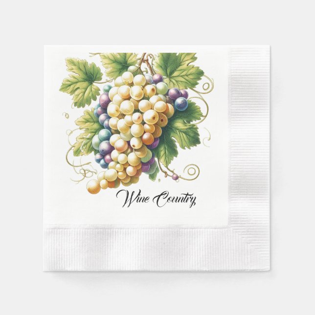 Wine Country Paper Napkins (Front)