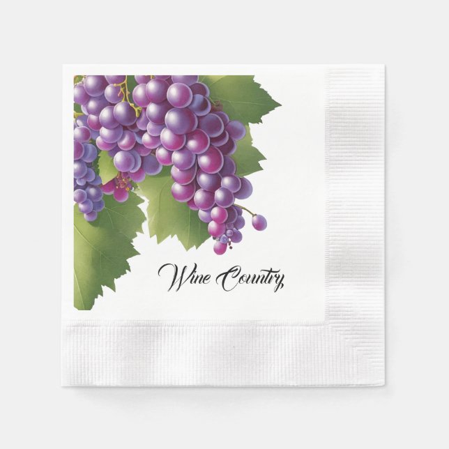 Wine Country Paper Napkins (Front)
