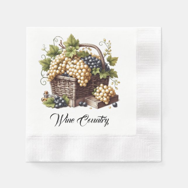 Wine Country Paper Napkins (Front)