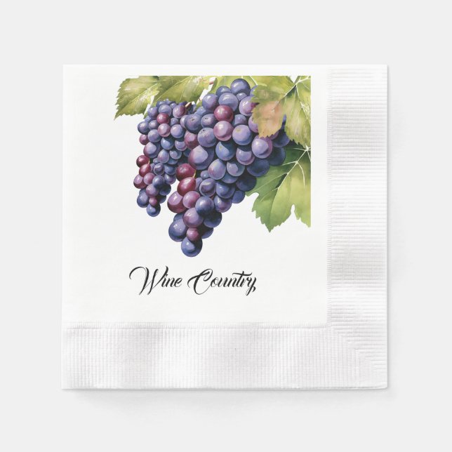 Wine Country Paper Napkins (Front)