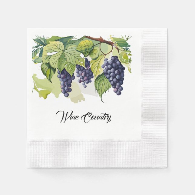 Wine Country Paper Napkins (Front)