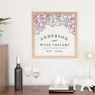 Wine Country   Personalized Home Wine Cellar Print