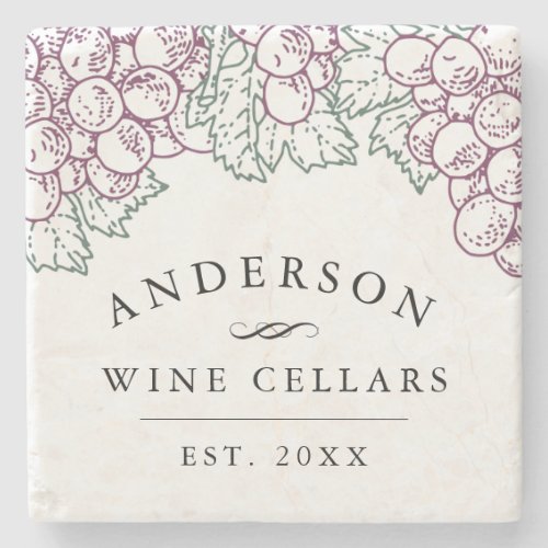 Wine Country  Personalized Home Wine Cellar Stone Coaster