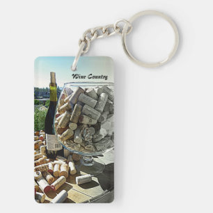 Wine Country Rectangle Keychain! Keychain