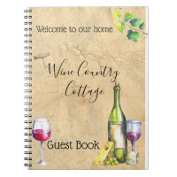 Wine Country Vacation Rental  Guest Book Winery