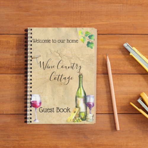 Wine Country Vacation Rental  Guest Book Winery