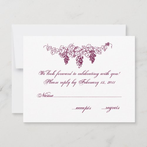 Wine Country Wedding RSVP