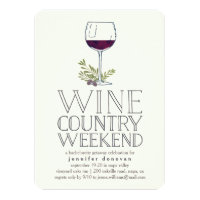 Wine Country Weekend Getaway Invitation