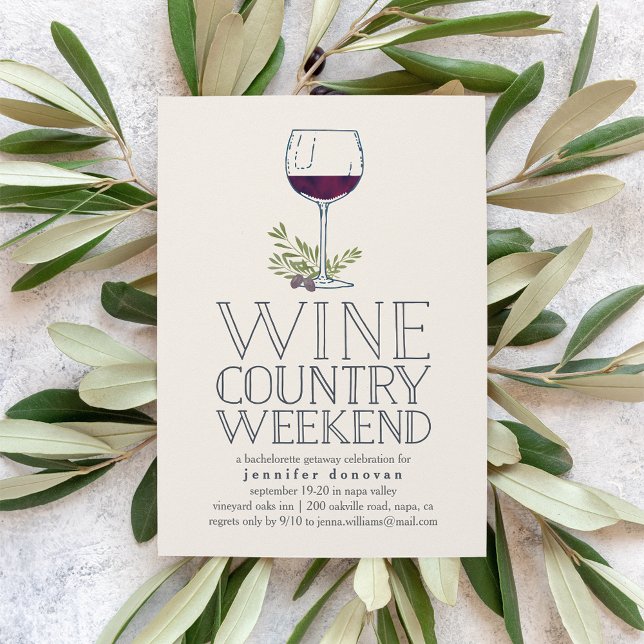 Wine Country Weekend Getaway Invitation (Creator Uploaded)