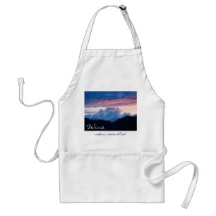 Wine counts as a serving of Fruit! Humor aprons