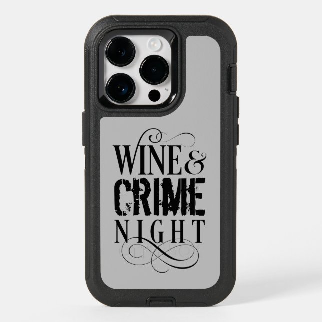 Wine & Crime Night - funny true crime OtterBox iPh iPhone Case (Back)