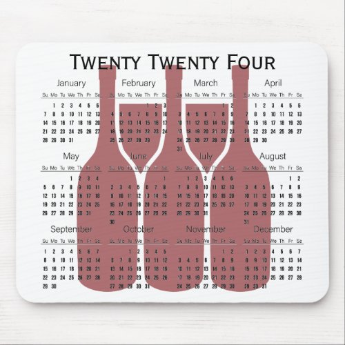 Wine Design 2024 Calendar Mousepad