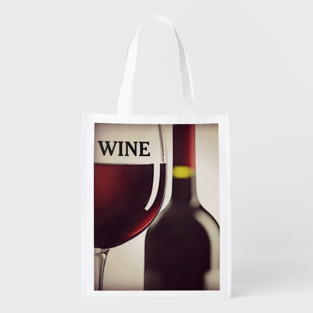 Wine Design Reusable Tote (Front)