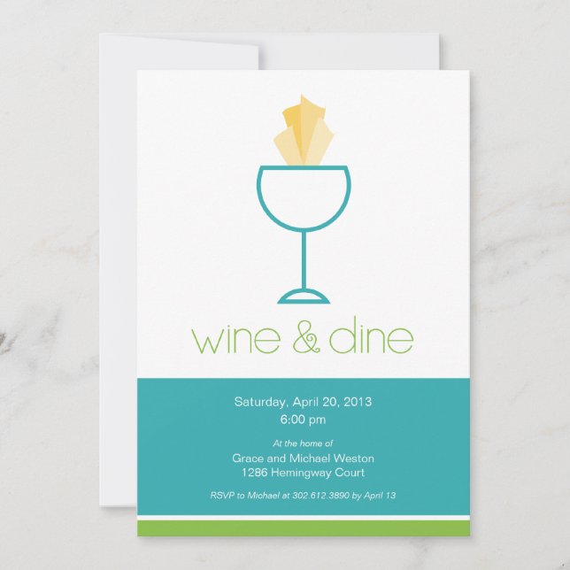 Wine & Dine Party Invitation (Front)
