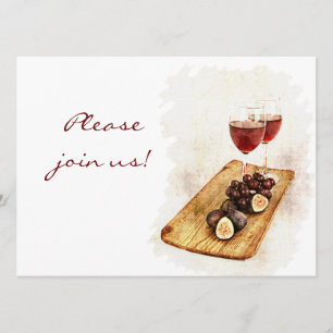 Wine dinner celebration invitation