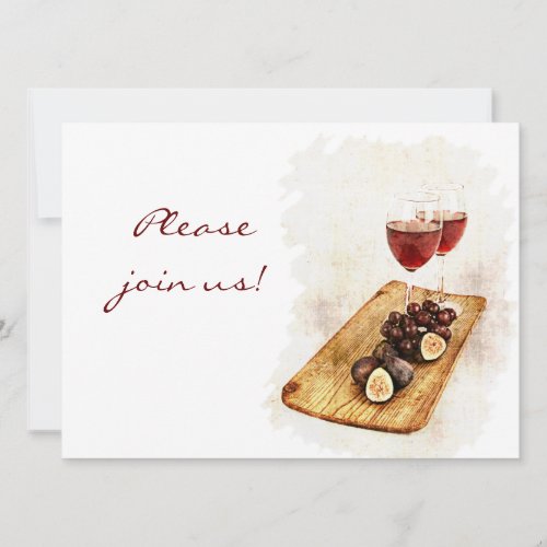 Wine dinner celebration invitation