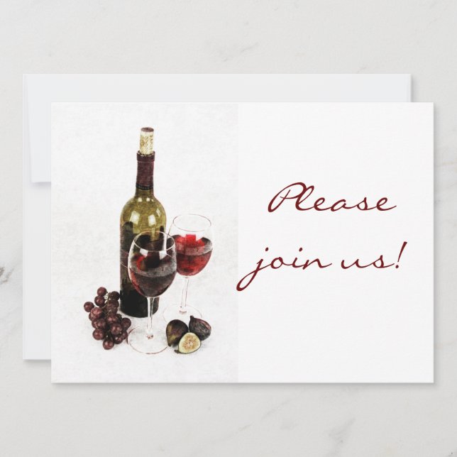 Wine dinner celebration invitation (Front)