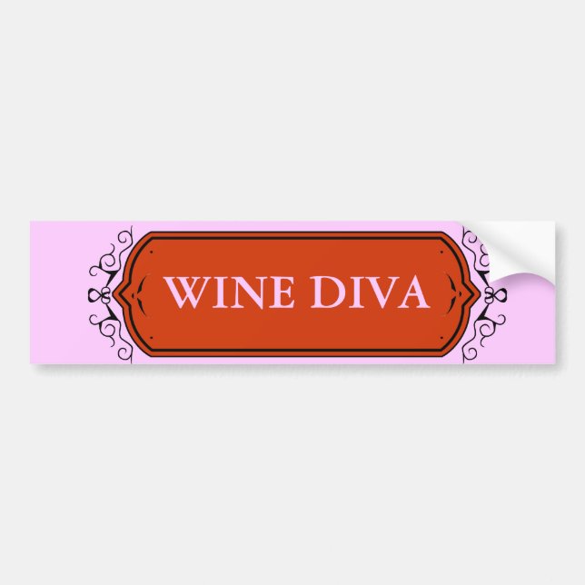 Wine Diva Bumper Sticker! Sticker (Front)