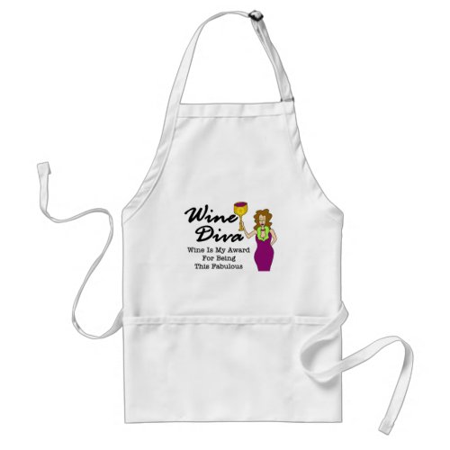 Wine Diva Fabulous Adult Apron