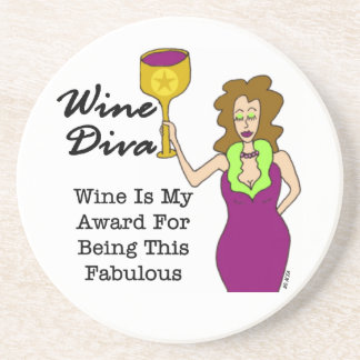 Wine Diva "Fabulous" Sandstone Coaster