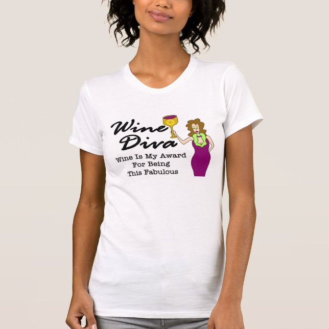 Wine Diva "Fabulous" T-Shirt (Front)
