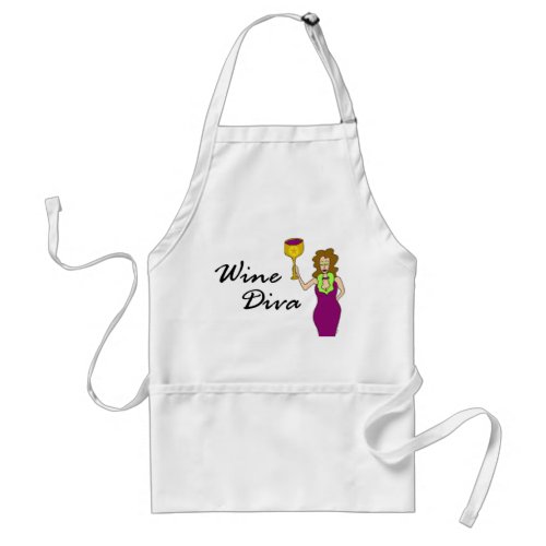 Wine Diva no saying Apron