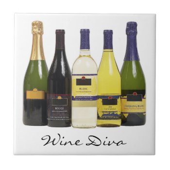 Wine Diva Tile Trivet by pmcustomgifts at Zazzle